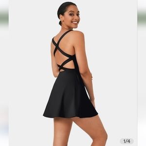 Halara Criss-cross backless 2-piece dress in Black